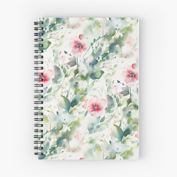 Item preview, Watercolor pattern of miniature minty green and pink roses #1 designed and sold by Baart72.