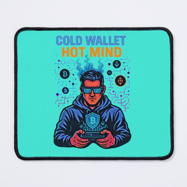 Item preview, Cold Wallet. Hot Mind – Crypto Intelligence Design designed and sold by BitCrop.