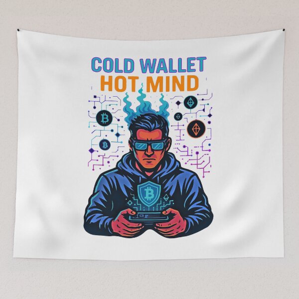 Item preview, Cold Wallet. Hot Mind – Crypto Intelligence Design designed and sold by BitCrop.