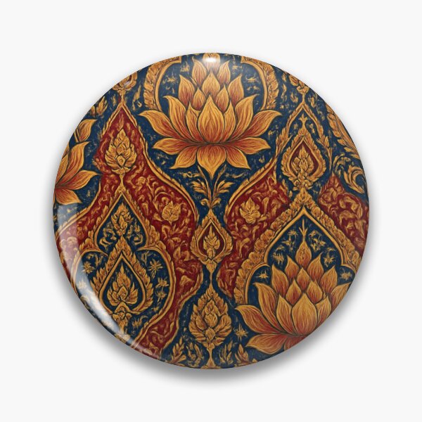 Item preview, Traditional Thai Floral Pattern – Intricate Ornamental Design for Boho Decor & Southeast Asian Vibes 4 designed and sold by PatternXS.