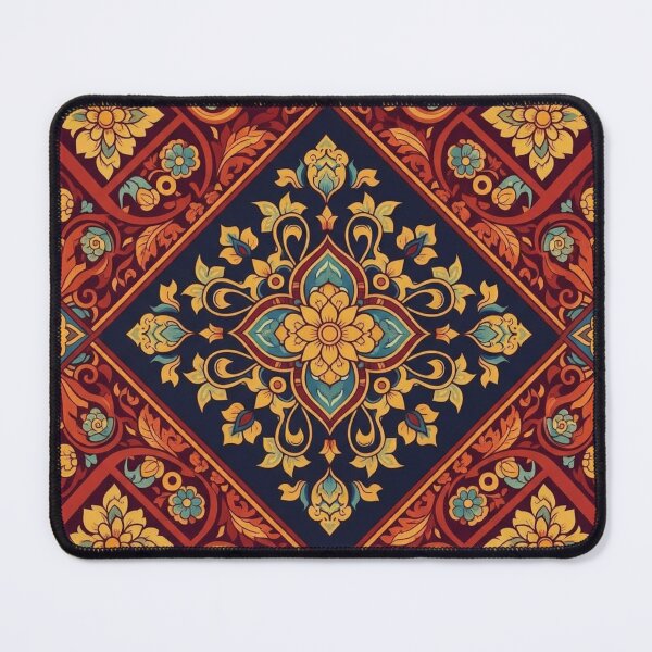 Item preview, Traditional Thai Floral Pattern – Intricate Ornamental Design for Boho Decor & Southeast Asian Vibes designed and sold by PatternXS.