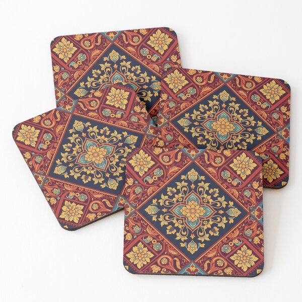 Item preview, Traditional Thai Floral Pattern – Intricate Ornamental Design for Boho Decor & Southeast Asian Vibes designed and sold by PatternXS.