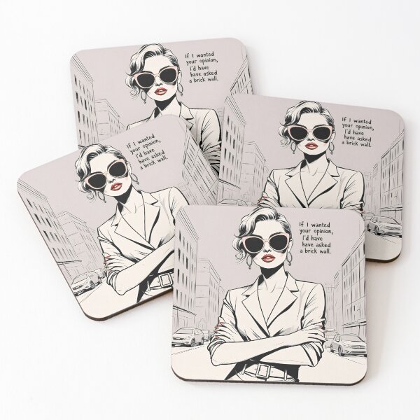 Item preview, If I wanted your opinion, I'd ask a wall – Cool Woman Illustration designed and sold by Anna2492.