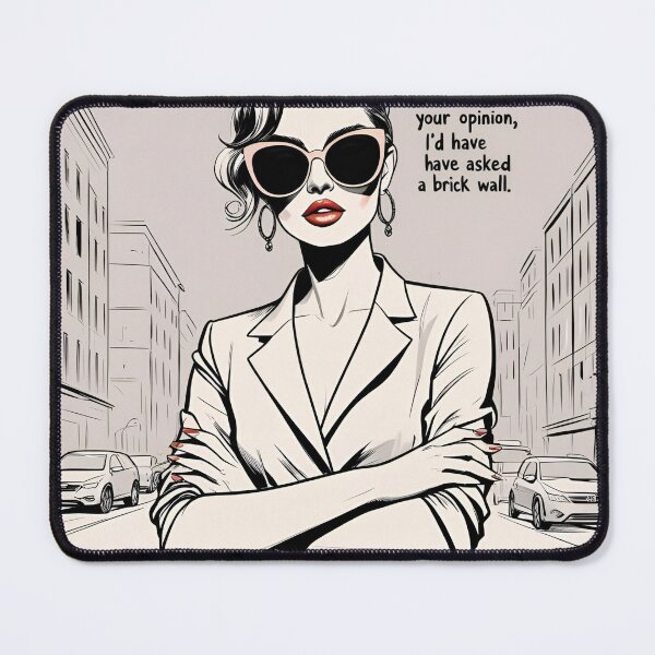 Item preview, If I wanted your opinion, I'd ask a wall – Cool Woman Illustration designed and sold by Anna2492.