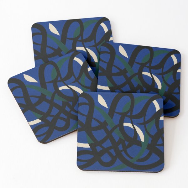 Item preview, Abstract lines on blue designed and sold by Sigtrix.