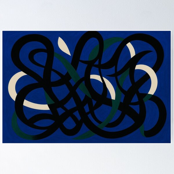 Item preview, Abstract lines on blue designed and sold by Sigtrix.