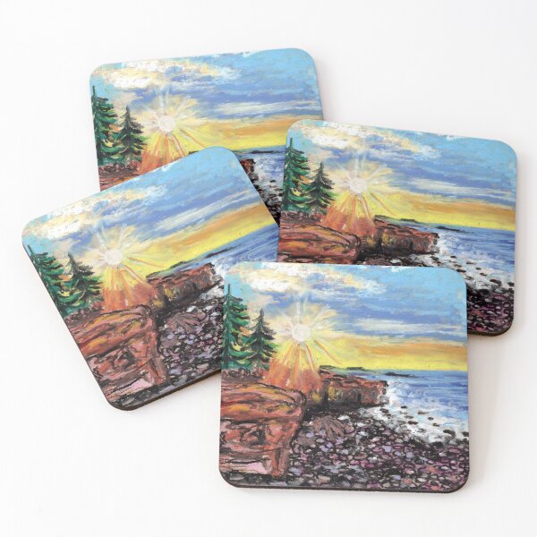 Item preview, Acadia National Park Oil Pastel Painting designed and sold by SomeChicksArt.
