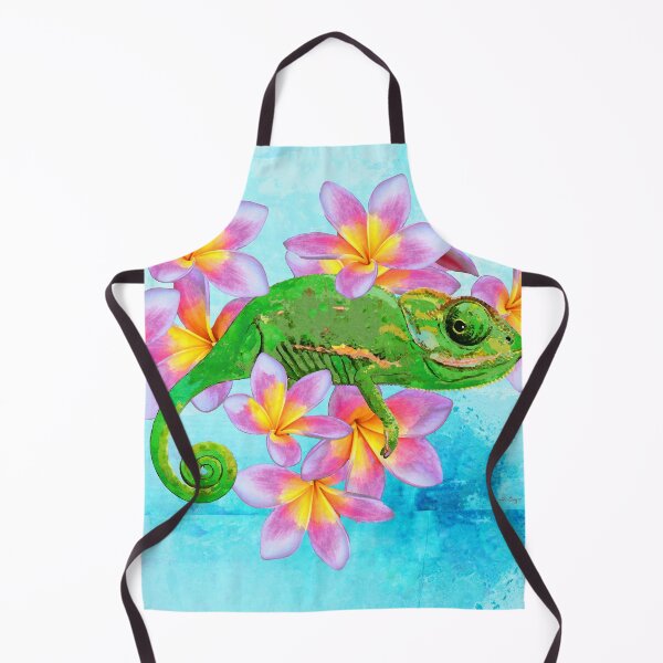 Item preview, Garden Chameleon Tropical Floral Art  designed and sold by Sharon Cummings Art.