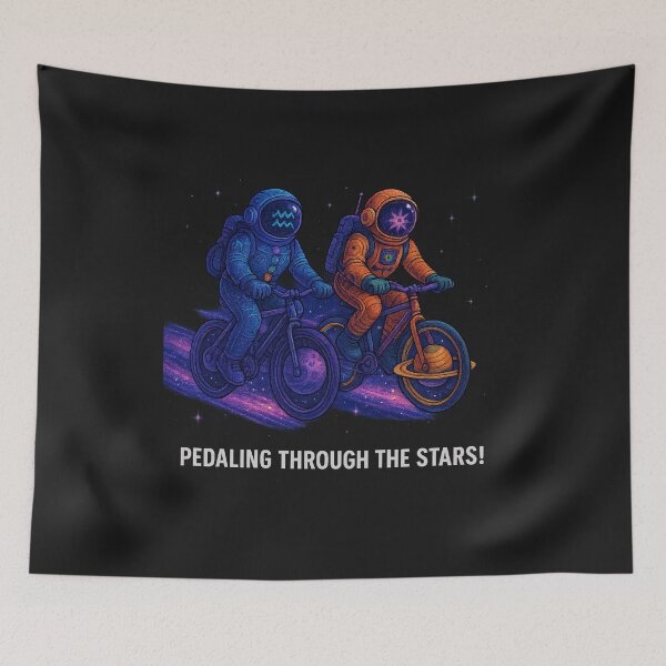 Item preview, Galaxy Riders — Pedaling Through the Stars designed and sold by HEERMANArt.