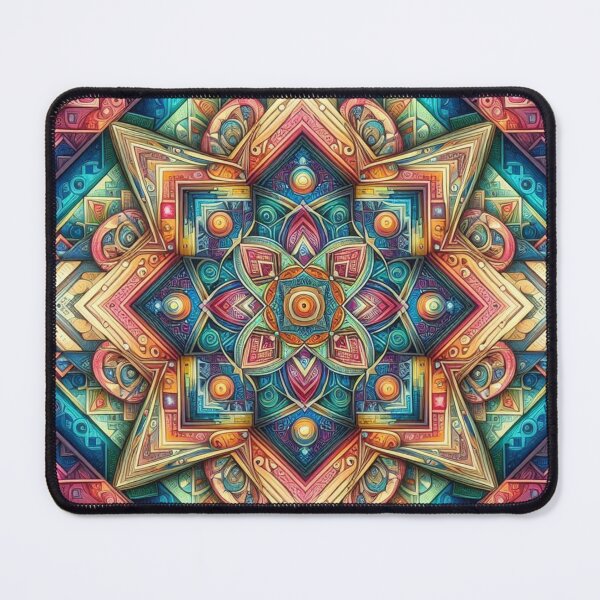 Item preview, Colorful geometric decorative mystic pattern  designed and sold by Dogandesighn.