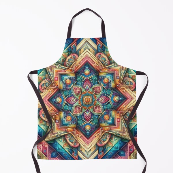 Item preview, Colorful geometric decorative mystic pattern  designed and sold by Dogandesighn.