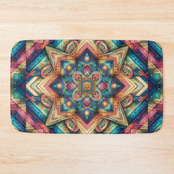 Item preview, Colorful geometric decorative mystic pattern  designed and sold by Dogandesighn.