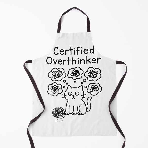 Item preview, Certified Overthinker Cat – Funny Doodle Design designed and sold by Thehatinthecat.