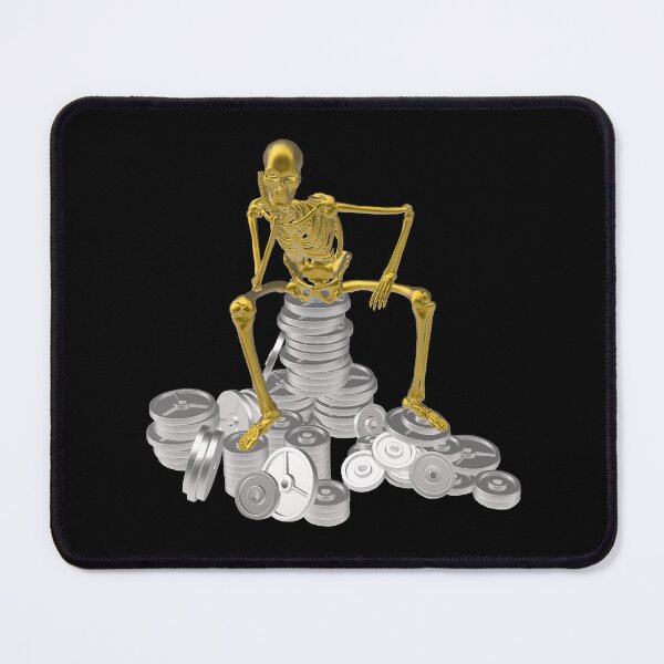 Item preview, Golden skeleton on weight plates - 3D designed and sold by HA-Design-Kunst.