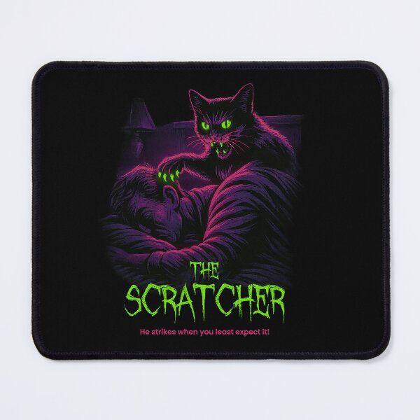 Item preview, The Scratcher | Vintage Cat Horror Movie Poster designed and sold by Oh, the HORROR!.