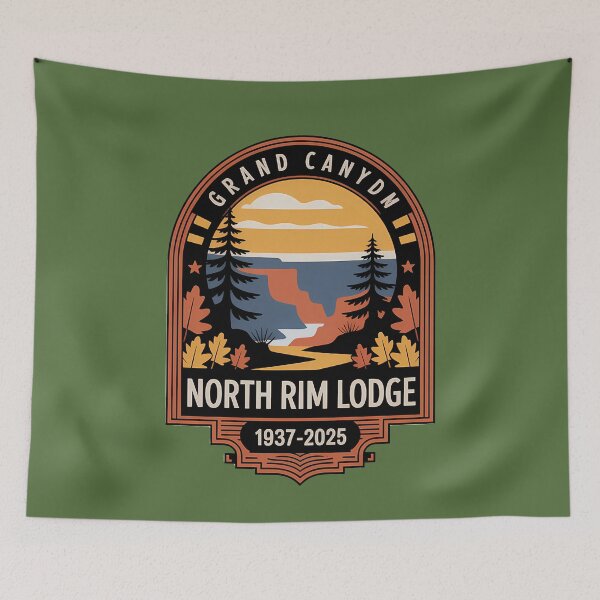 Item preview, North Rim Lodge Grand Canyon Tribute Design designed and sold by Tammy Winand Arts.