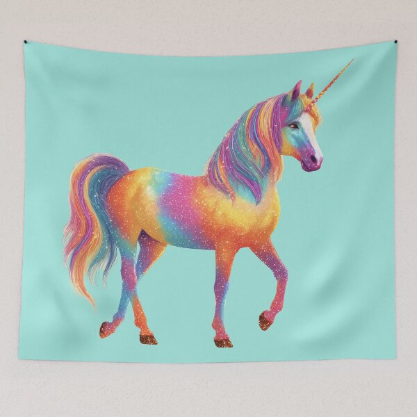 Item preview, Glitter Rainbow Unicorn Mia designed and sold by Lichtisign.