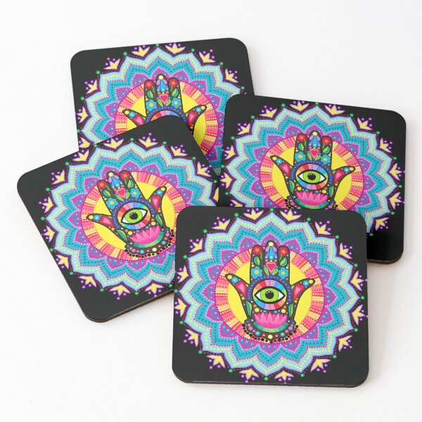 Item preview, Colourful Lucky Hand Mandala designed and sold by Soozie Wray.
