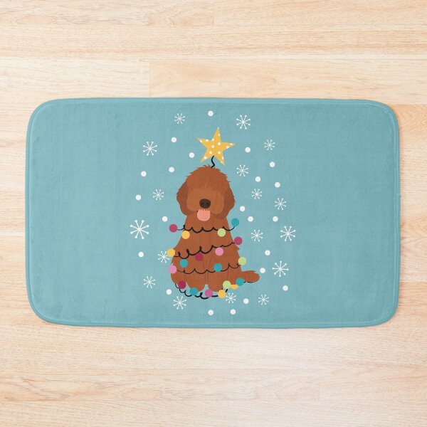 Item preview, Ruby Red Cockapoo Cavapoo Cavoodle Christmas Tree designed and sold by Lulupainting.