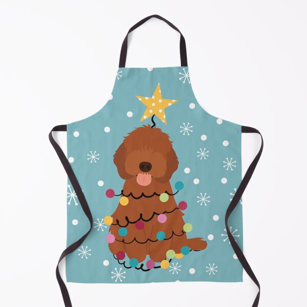 Item preview, Ruby Red Cockapoo Cavapoo Cavoodle Christmas Tree designed and sold by Lulupainting.