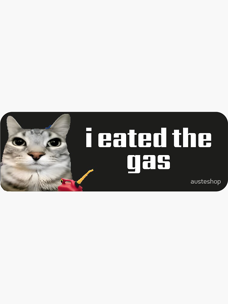 I Eated The Gas Funny Gen Z Meme Bumper Sticker
