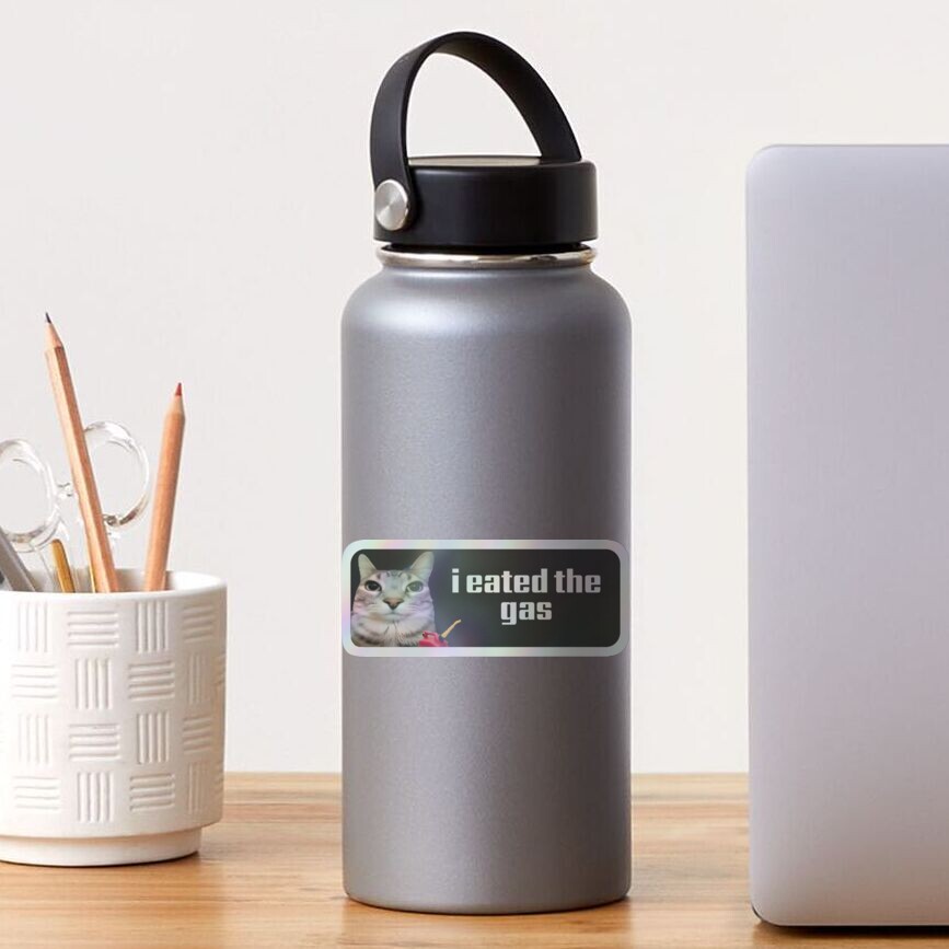 I Eated The Gas Funny Gen Z Meme Bumper Sticker