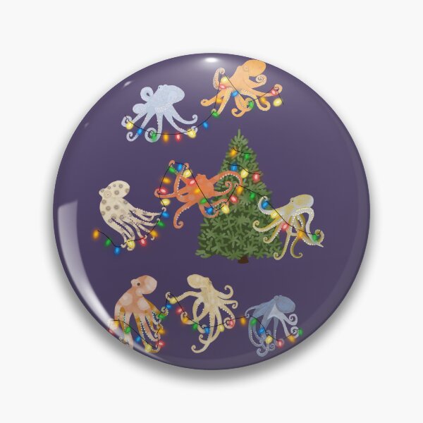 Item preview, Octopuses Detangling Christmas Lights designed and sold by Amy Hadden.