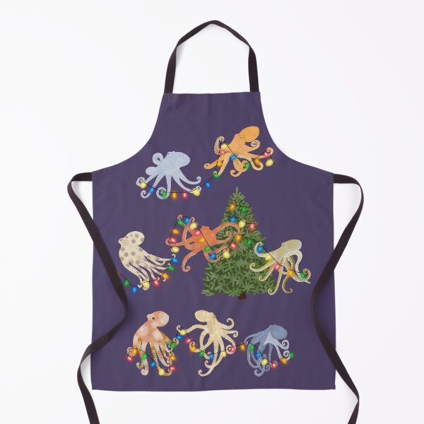 Item preview, Octopuses Detangling Christmas Lights designed and sold by Amy Hadden.