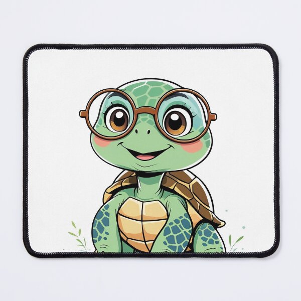 Item preview, Cute turtle with glasses – pastel cartoon design designed and sold by Anna2492.