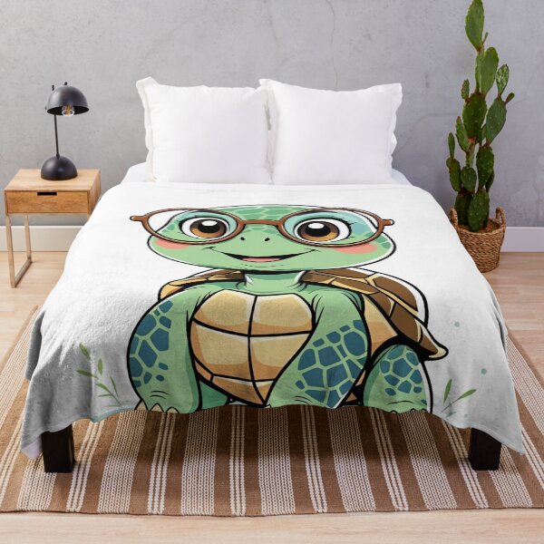Item preview, Cute turtle with glasses – pastel cartoon design designed and sold by Anna2492.