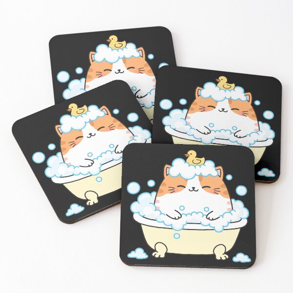 Item preview, Kawaii Cat Bubble Bath Sticker designed and sold by Galaxi Tee.