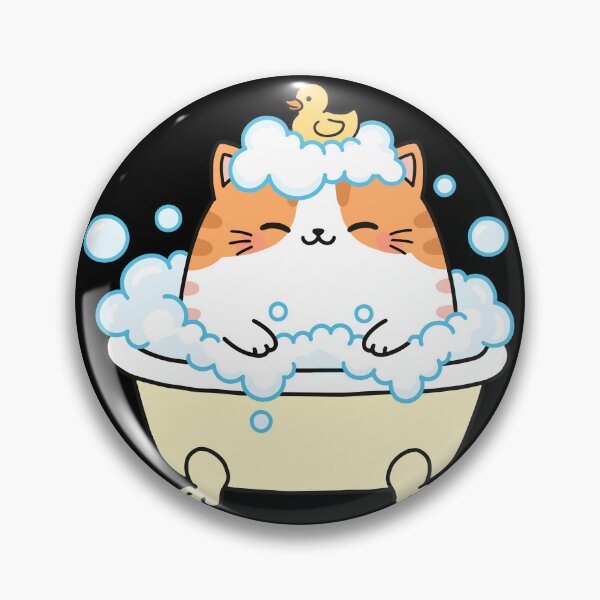 Item preview, Kawaii Cat Bubble Bath Sticker designed and sold by Galaxi Tee.