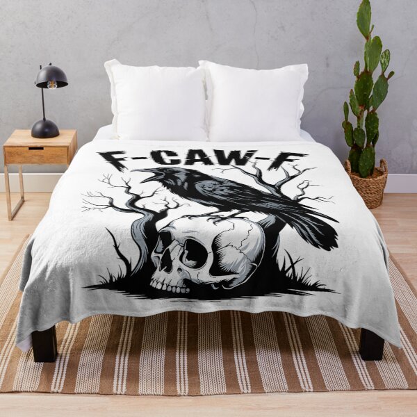 Item preview, Black Crow, F-Caw-F Funny Black Bird moon Gothic Adult Humor designed and sold by ivotee.
