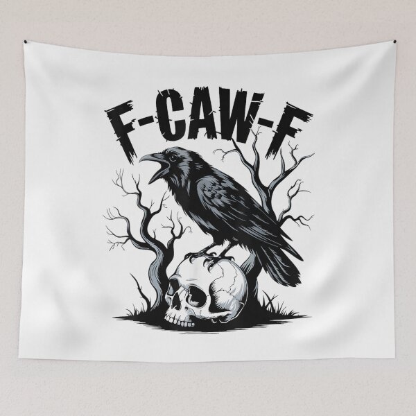 Item preview, Black Crow, F-Caw-F Funny Black Bird moon Gothic Adult Humor designed and sold by ivotee.