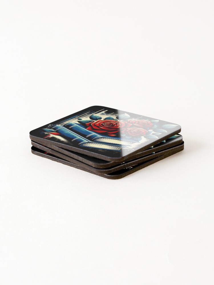 Thumbnail 4 of 5, Coasters (Set of 4), Bookstack designed and sold by GraphicsClub.