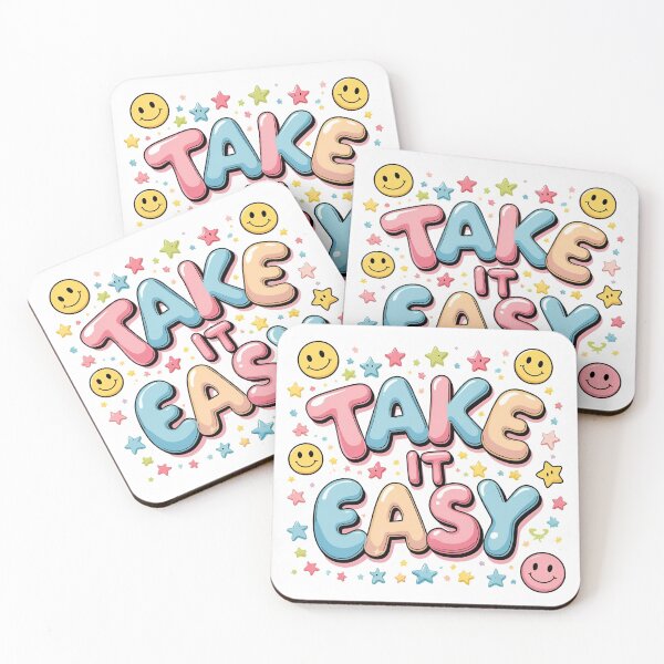 Item preview, Take it Easy – Pastel letters with stars and smileys designed and sold by Anna2492.