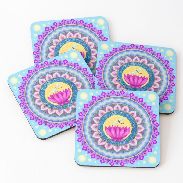 Item preview, Dragonfly and Lotus Moon mandala designed and sold by Soozie Wray.