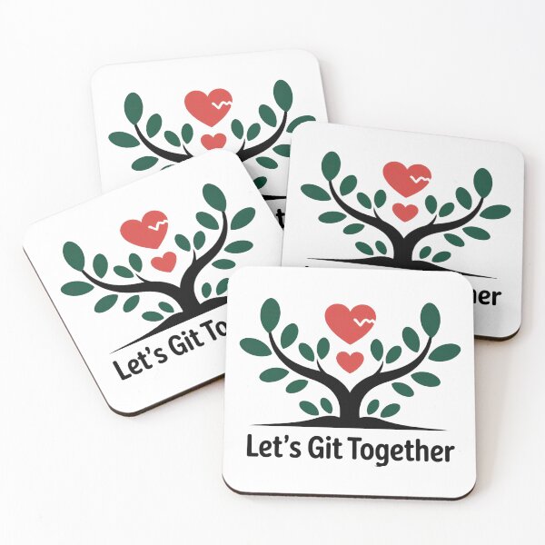 Item preview, Let’s Git Together – Romantic Git Tree Code Pun designed and sold by einfachdesign.