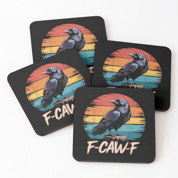Item preview, Retro F-Caw-F Black Bird Crow Funny Crow Bird Cawing Grunge designed and sold by ivotee.