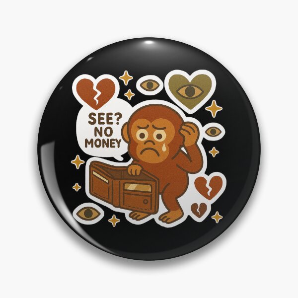 Item preview, Funny Broke Monkey Sticker Cute Crying Animal designed and sold by saudadeclub.
