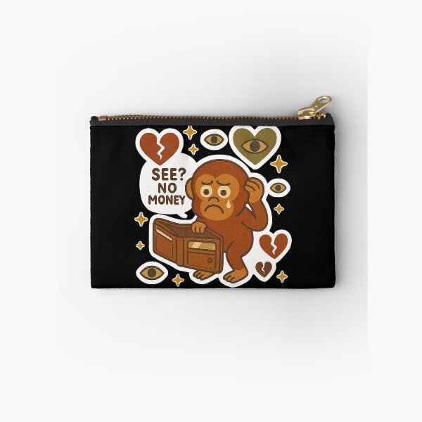 Item preview, Funny Broke Monkey Sticker Cute Crying Animal designed and sold by saudadeclub.