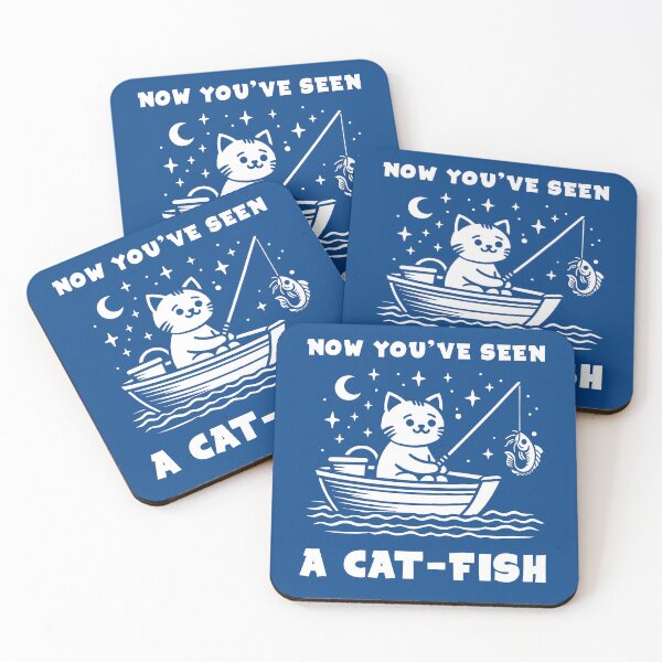 Item preview, Now You’ve Seen a Cat-Fish - Funny Minimalist Pun designed and sold by Office Geek Shop.