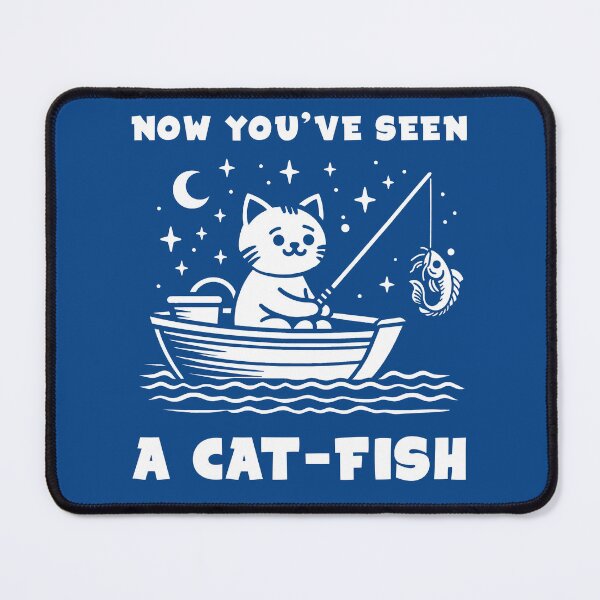 Item preview, Now You’ve Seen a Cat-Fish - Funny Minimalist Pun designed and sold by Office Geek Shop.