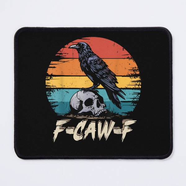 Item preview, Black Crow,Retro F-Caw-F Black Bird Crow Funny Crow Bird Cawing Grunge designed and sold by ivotee.