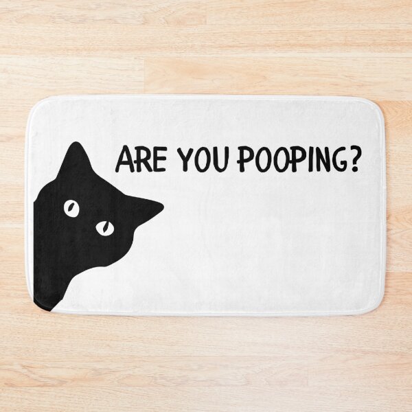 Item preview, Are you Pooping? Curious Cat Print designed and sold by Thehatinthecat.