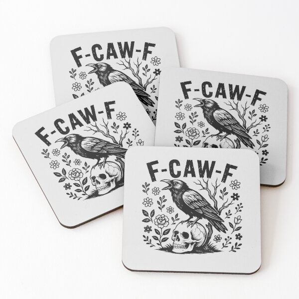 Item preview, Vintage F-Caw-F Gothic Crow with Wildflowers Black Bird Crow designed and sold by ivotee.
