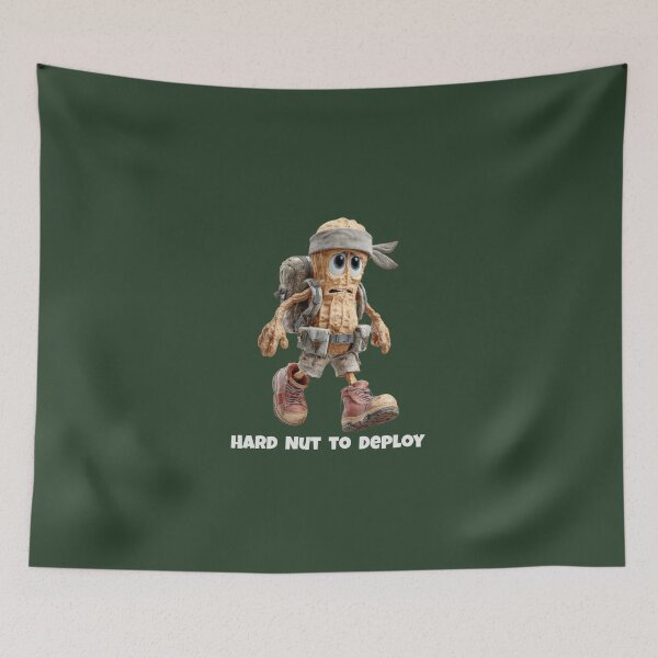 Item preview, Peanut Commando Art – Combat Peanut Hero Illustration designed and sold by Maryna_Reine.