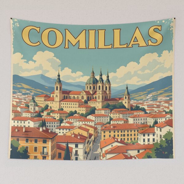 Item preview, Comillas: Vintage-Style Painterly Travel Poster designed and sold by LSVart.