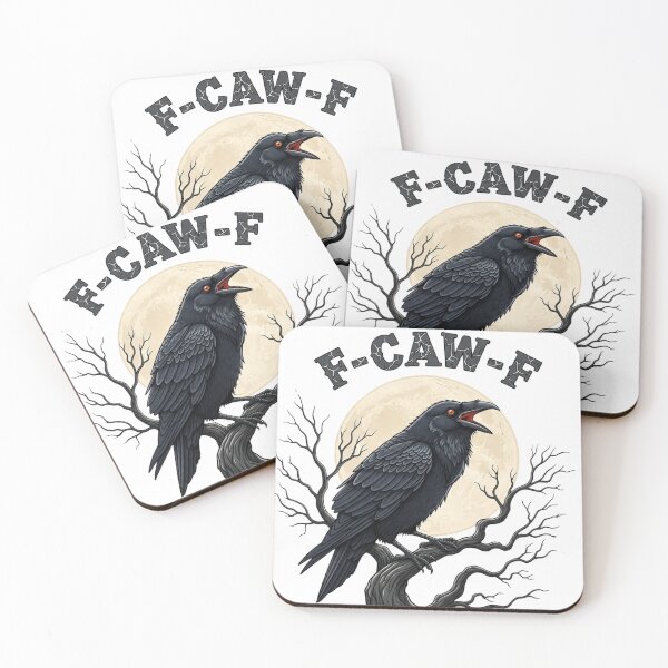 Item preview, F-Caw-F Gothic Raven Funny Dark Humor Crow designed and sold by Lilly4Art.