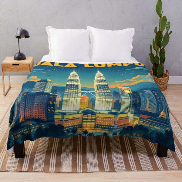Item preview, Kuala Lumpur: Vintage-Style Painterly Travel Poster designed and sold by LSVart.